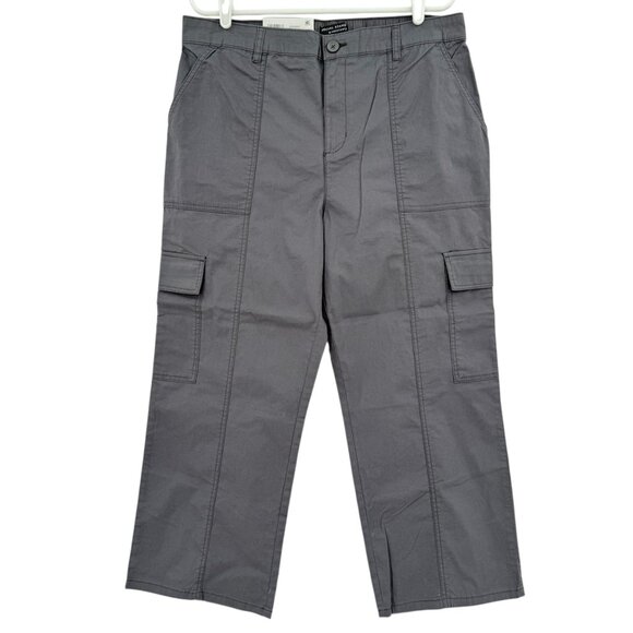 Social Standard By Sanctuary Women's Portside Grey Cargo Crop Pants Size XXL NWT - Picture 1 of 12